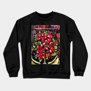 desert roses/fence, Crewneck Sweatshirt